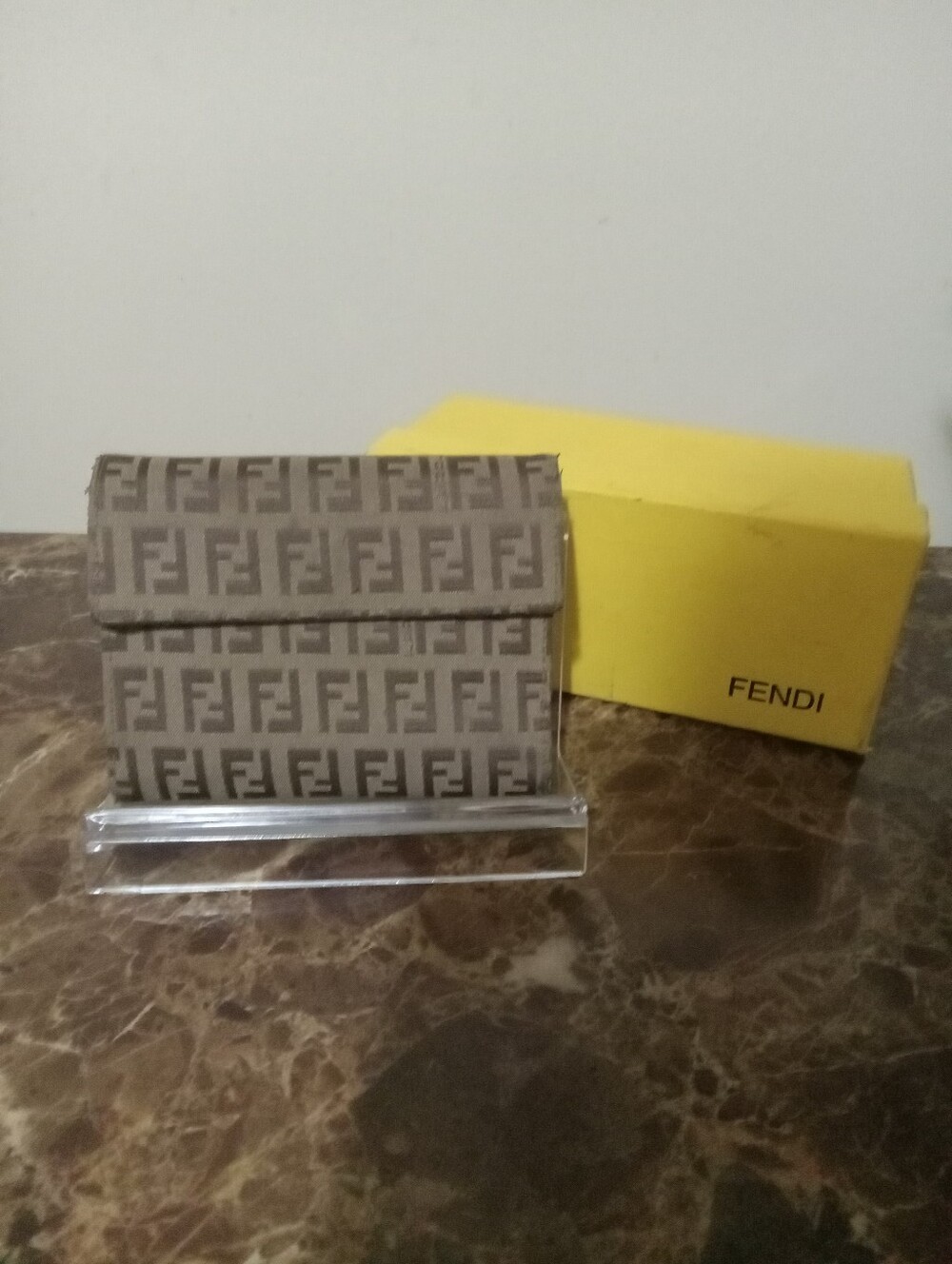 Fendi Beige FF Monogram  Wallet EUC